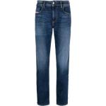 Dunkelblaue Diesel Slim Fit Jeans mit Reißverschluss aus Baumwolle für Herren 