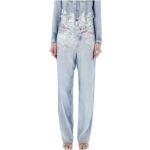 Reduzierte Blaue Diesel Hüftjeans & Low Waist Jeans mit Reißverschluss aus Viskose für Damen Größe L 
