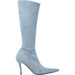 Blaue Diesel Spitze High Heel Stiefeletten & High Heel Boots mit Reißverschluss aus Baumwolle für Damen Größe 36 