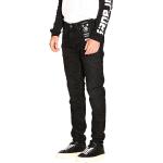 Reduzierte Schwarze Unifarbene Diesel Slim Fit Jeans mit Reißverschluss aus Baumwolle für Herren Weite 31, Länge 32 