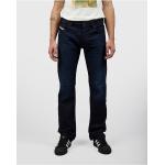 Reduzierte Dunkelblaue Bestickte Diesel Larkee Jeans mit Stickerei mit Reißverschluss aus Denim für Herren Weite 32, Länge 32 