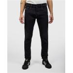 Reduzierte Schwarze Diesel Tepphar Slim Fit Jeans mit Reißverschluss aus Baumwolle für Herren Weite 34, Länge 32 