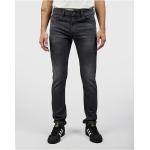 Reduzierte Anthrazitfarbene Bestickte Diesel Slim Fit Jeans mit Reißverschluss aus Baumwolle für Herren Weite 34, Länge 32 