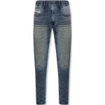 Reduzierte Blaue Bestickte Diesel Slim Fit Jeans aus Denim für Herren 
