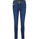 Blaue Super Skinny Diesel Skinny Jeans aus Denim für Damen Größe L 