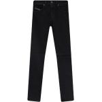 Reduzierte Schwarze Bestickte Diesel Slim Fit Jeans mit Knopf aus Denim für Damen Größe XS Weite 28, Länge 32 
