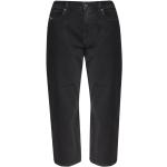 Reduzierte Schwarze Bestickte Diesel Jeans mit Stickerei mit Knopf aus Denim für Damen Größe L Weite 29, Länge 30 