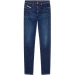 Reduzierte Blaue Diesel Slim Fit Jeans mit Reißverschluss aus Baumwolle maschinenwaschbar für Herren Größe M Weite 33, Länge 32 