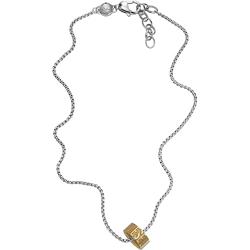 DIESEL Halskette Für Männer Stahl, Länge: 400mm+50mm, Breite: 6.4mm, Höhe: 14.9mm Silber Edelstahl Halskette, DX1397931