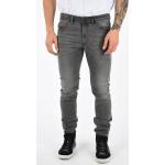 Graue Bestickte Diesel Slim Fit Jeans mit Reißverschluss aus Baumwolle trocknergeeignet für Herren Größe M Weite 28, Länge 32 
