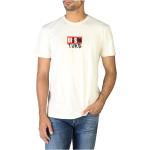 Reduzierte Weiße Unifarbene Kurzärmelige Diesel Rundhals-Ausschnitt T-Shirts maschinenwaschbar für Herren Größe XS 