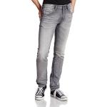 Graue Bestickte Diesel Thavar Jeans mit Stickerei mit Reißverschluss aus Baumwolle für Herren 