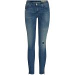 Reduzierte Blaue Diesel 5-Pocket Jeans mit Reißverschluss aus Baumwollmischung für Damen Weite 29, Länge 32 