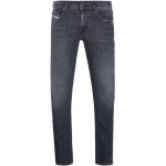 Reduzierte Dunkelgraue Diesel Slim Fit Jeans mit Reißverschluss aus Baumwolle für Herren Weite 29, Länge 30 