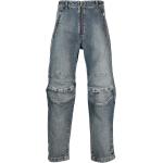 Blaue Bestickte Diesel Jeans mit Stickerei mit Reißverschluss für Herren Weite 30, Länge 32 