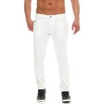 Weiße Bestickte Diesel Thavar Slim Fit Jeans aus Denim für Herren Weite 32 