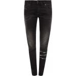 Reduzierte Schwarze Bestickte Diesel Jeans mit Stickerei aus Denim für Damen Größe XS Weite 24, Länge 32 