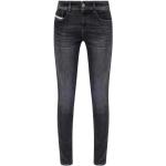 Reduzierte Schwarze Bestickte Diesel Jeans mit Stickerei mit Reißverschluss aus Denim für Damen Größe L Weite 27, Länge 30 