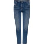 Reduzierte Marineblaue Bestickte Diesel Jeans mit Stickerei aus Denim für Damen Größe XS Weite 26, Länge 34 