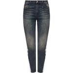 Reduzierte Marineblaue Bestickte Diesel Jeans mit Stickerei mit Galonstreifen mit Knopf aus Denim für Damen Größe XS Weite 28, Länge 32 