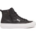 Schwarze Diesel High Top Sneaker & Sneaker Boots mit Reißverschluss aus Leder für Herren Größe 46 