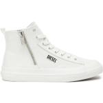 Weiße Diesel High Top Sneaker & Sneaker Boots mit Reißverschluss aus Leder für Herren Größe 43 