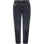 Reduzierte Graue Diesel Slim Fit Jeans mit Knopf aus Denim für Herren Weite 32, Länge 32 