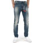 Blaue Casual Diesel Stretch-Jeans mit Reißverschluss aus Baumwolle für Herren Größe XXL 