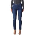 Reduzierte Blaue Diesel Slim Fit Jeans mit Reißverschluss aus Baumwolle für Damen 