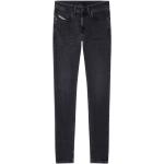 Reduzierte Schwarze Diesel Slim Fit Jeans mit Reißverschluss aus Baumwolle maschinenwaschbar für Herren Weite 34, Länge 32 
