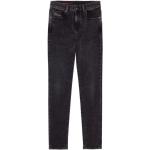 Reduzierte Schwarze Bestickte Diesel Slim Fit Jeans mit Reißverschluss aus Baumwolle maschinenwaschbar für Herren Weite 34, Länge 32 