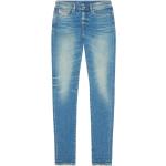 Reduzierte Blaue Diesel Slim Fit Jeans mit Reißverschluss aus Baumwolle maschinenwaschbar für Herren Weite 34, Länge 32 
