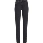 Dunkelgraue Bestickte Diesel Slim Fit Jeans mit Reißverschluss aus Denim für Damen Größe XS Weite 24, Länge 32 