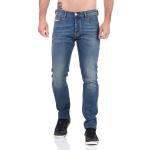 Blaue Unifarbene Diesel Tepphar Slim Fit Jeans mit Nieten mit Knopf aus Baumwolle für Herren Größe XXL 