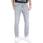 Graue Bestickte Diesel Slim Fit Jeans mit Reißverschluss aus Baumwolle für Damen Größe XS Weite 31, Länge 30 