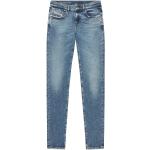 Blaue Diesel Slim Fit Jeans mit Reißverschluss aus Baumwolle für Herren Weite 27, Länge 32 