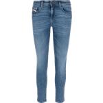 Reduzierte Blaue Diesel Skinny Jeans mit Reißverschluss aus Denim für Damen Weite 28, Länge 30 