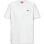Weiße Kurzärmelige Diesel T-Shirts für Damen Größe S 