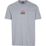 Reduzierte Graue Melierte Kurzärmelige Diesel T-Shirts aus Baumwollmischung für Herren Größe L 