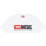 Weiße Unifarbene Diesel Rundhals-Ausschnitt T-Shirts aus Baumwolle für Herren Größe 3 XL 