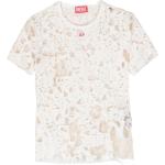 Reduzierte Bunte Elegante Kurzärmelige Diesel T-Shirts durchsichtig aus Baumwollmischung für Damen Größe M 