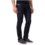 Dunkelblaue Bestickte Diesel Thavar Slim Fit Jeans mit Reißverschluss aus Baumwolle für Herren Weite 28 