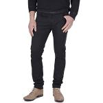 Dunkelblaue Bestickte Diesel Thavar Slim Fit Jeans mit Reißverschluss aus Baumwolle für Herren 