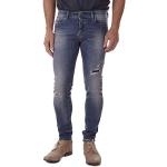 Blaue Bestickte Diesel Jeans mit Stickerei aus Baumwolle für Herren Weite 29 