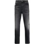 Reduzierte Dunkelgraue Bestickte Diesel Ripped Jeans & Zerrissene Jeans mit Reißverschluss aus Baumwollmischung für Herren 