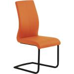 Reduzierte Orange Moderne Dieter Knoll Freischwinger Stühle aus Kunstleder 