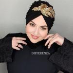 Schwarze Quadratische Hijabs aus Chiffon Handwäsche für Damen 