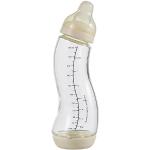 Difrax Anti-Kolik Babyflaschen Glas, Babyflasche für Neugeborene, Babyflasche für 0–6 Monate, gute Akzeptanz – 250 ml Creme