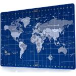 Blaue Weltkarten mit Weltkartenmotiv 
