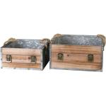 Graue Kisten & Aufbewahrungskisten aus Holz 